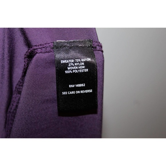 Torrid Pullover V-Neck Baby Doll Sweater Purple Women's 5 5X H14633 - Picture 4 of 11